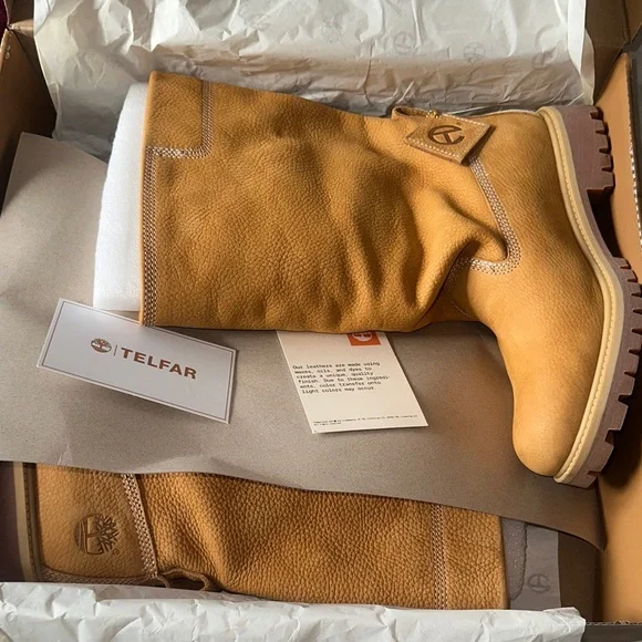 Telfar x Timberland Collab Medium Pull On Boot Wheat Nubuck SIZE 7.5/8 MENS NWT - Picture 1 of 15
